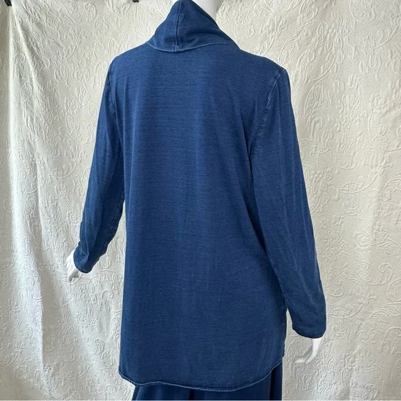 J.Jill Purejill Indigo Blue 2-Piece Pull-on Midi Skirt and Tunic - Picture 6 of 15